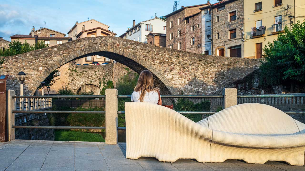 Entrevista a Marc Zaballa en la inauguración del banco FormART3D en La Pobla de Lillet